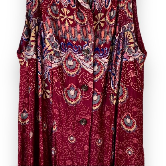 Free People Long bohemian printed vest, size small Beautiful design! - Picture 10 of 15
